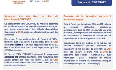 Compte rendu CSE du 24 février 2022