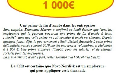 Les élus Novo Nordisk demandent la prime défiscalisée