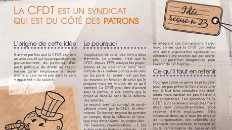 Idée reçue N°23 : La CFDT est un syndicat qui est du coté des patrons.
