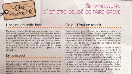 Idée reçue N°20 : Se syndiquer, c'est être obligé de faire grève.