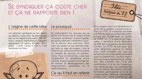 Idée reçue N°17 : Se syndiquer ça coûte cher et ça ne rapporte rien !