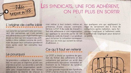 Idée reçue N°18 : Les syndicats, une fois adhérent, on peut plus en sortir