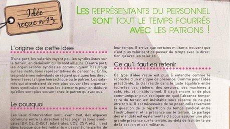 Idée reçue N°13 : Les représentants du personnel sont tout le temps fourrés (…)