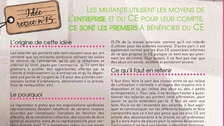 Idée reçue N°15 : Les militants utilisent les moyens de l'entreprise et (…)