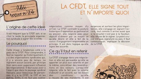 Idée reçue N°24 : La CFDT, elle signe tout et n'importe quoi.