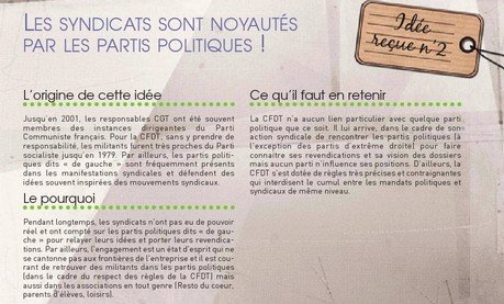Idée reçue N°2 : Les syndicats sont noyautés par les partis politiques !
