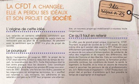 Idée reçue N°25 : La CFDT a changé, elle a perdu ses idéaux et son projet de (...)