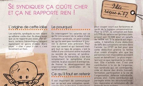 Idée reçue N°17 : Se syndiquer ça coûte cher et ça ne rapporte rien (...)