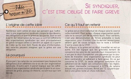 Idée reçue N°20 : Se syndiquer, c'est être obligé de faire grève.