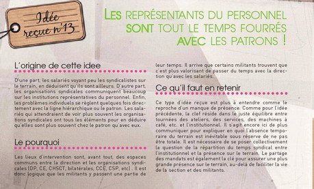 Idée reçue N°13 : Les représentants du personnel sont tout le temps fourrés (...)