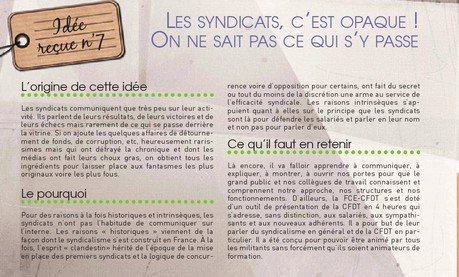 Idée reçue N°7 : Les syndicats, c'est opaque ! On ne sait pas ce qui (...)