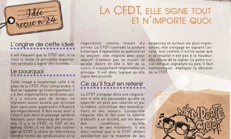 Idée reçue N°24 : La CFDT, elle signe tout et n'importe quoi.