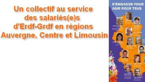 Le collectif CFDT d'Erdf et Grdf en régions Auvergne, Centre et Limousin.