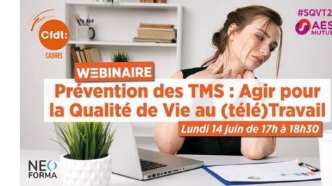 [WEBINAIRE] Prévention des TMS : Agir pour la Qualité de Vie au (télé)Travail