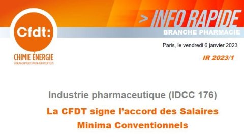 pharmaceutique : Nouvelle grille des salaires