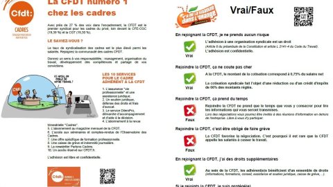 La CFDT s'adresse aux cadres de Plastivaloire