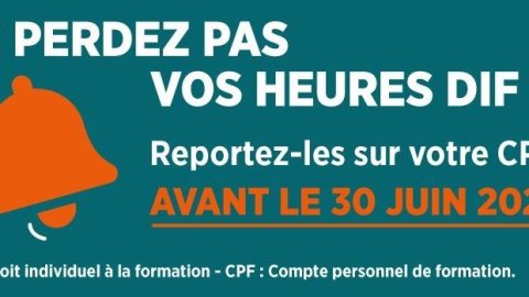 Le 30 juin prochain toutes les heures DIF...
