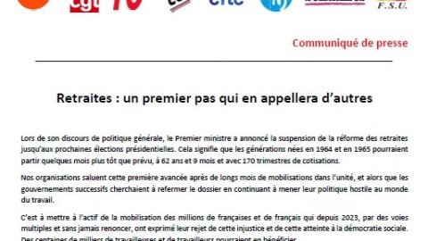 Retraites : un premier pas qui en appellera d'autres