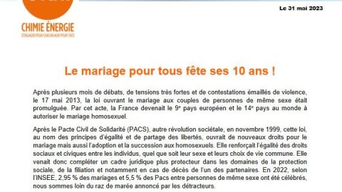 Le mariage pour tous fête ses 10 ans !