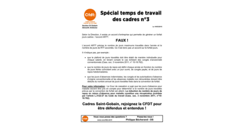 Saint Gobain : Le plus simple quand on a tort, c'est de dire qu'on (…)