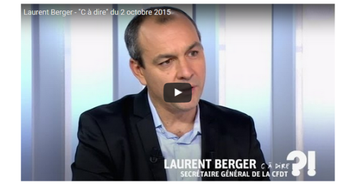 (Video) Laurent BERGER : le dialogue social est la seule réponse qui vaille.