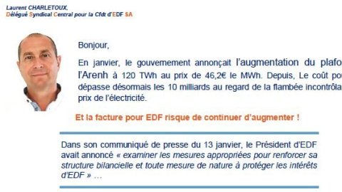 Lettre du DSC Laurent CHARLETOUX // l'ARENH