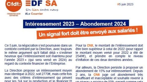 Intéressement 2023 - Abondement 2024 : un signal fort envoyé aux salariés !