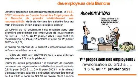 Début de négociation salariales : La CFDT dénonce l'irresponsabilité (…)