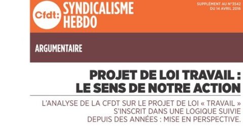 Projet de loi Travail : Le sens de notre action