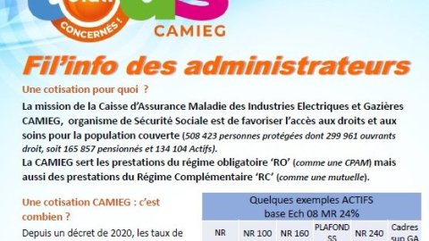 CAMIEG : fil'info des administrateurs