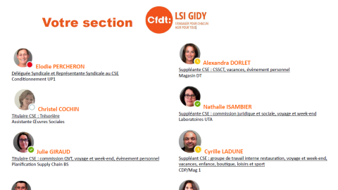 Organigramme de la section LSI Gidy