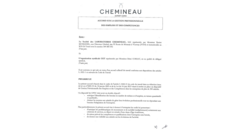 Laboratoires Chemineau : La CFDT marque la GPEC de son empreinte