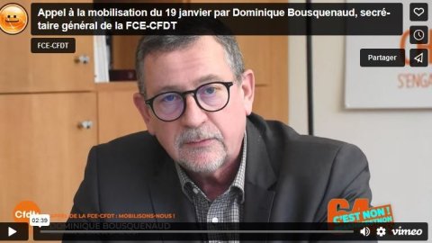 Appel à la mobilisation le 19 Janvier, par le SG de la Fédération Chime Energie
