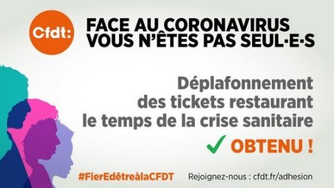 La CFDT obtient un déplafonnement temporaire des titres restaurant