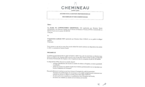 Laboratoires Chemineau : La CFDT marque la GPEC de son empreinte