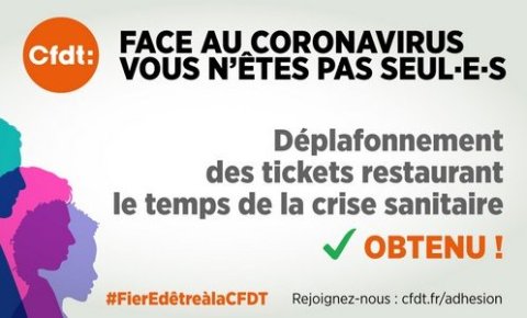 La CFDT obtient un déplafonnement temporaire des titres restaurant