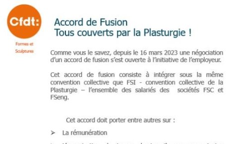 Accord de fusion : Tous couverts par la plasturgie !