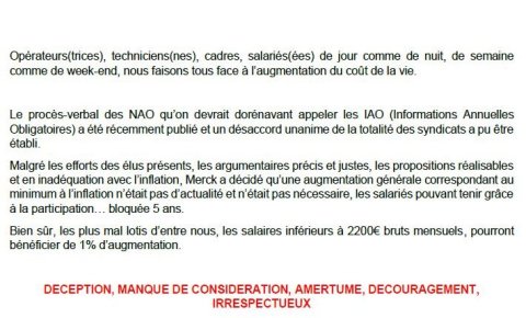 NA0 : Mobilisation à MERCK Santé de SEMOY