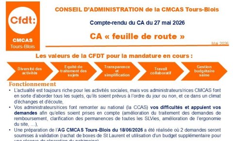CR du CA CMCAS Tours Blois 27 mai 2026
