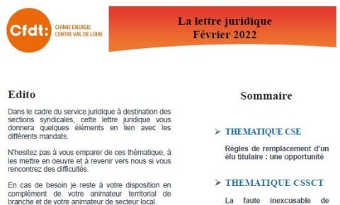 La lettre Juridique de Février