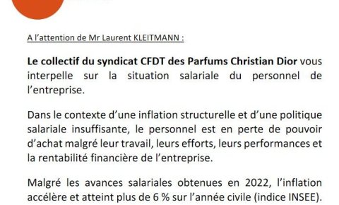 DIOR : Lettre OUVERTE à l'attention de Mr KLIETMANN