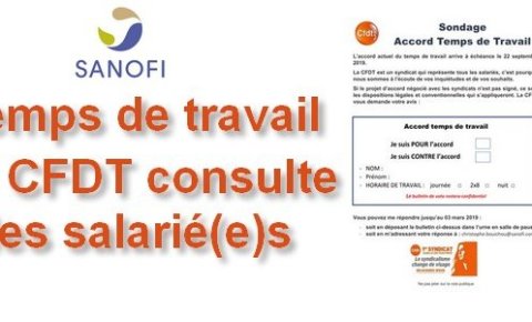 Accord temps de travail : La CFDT consulte les salarié(e)s