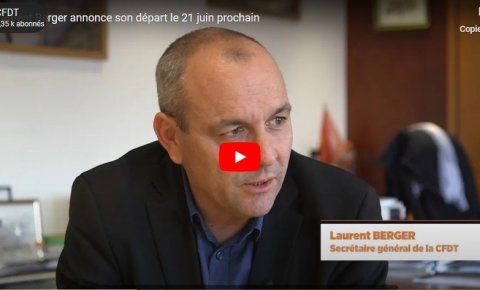 message de L. BERGER annonçant son départ le 21/06