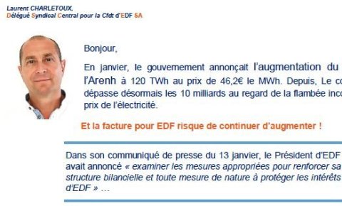 Lettre du DSC Laurent CHARLETOUX // l'ARENH