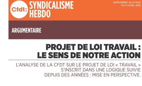 Projet de loi Travail : Le sens de notre action