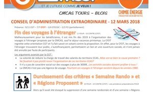 CMCAS TOURS BLOIS : CA de mars