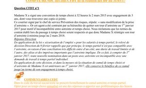 Compte rendu CFDT de la réunion DP