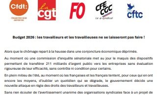 Communiqué intersyndical 9 Aout