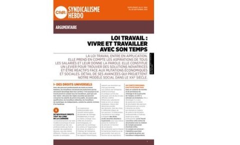 Loi travail : Vivre et travailler avec son temps !
