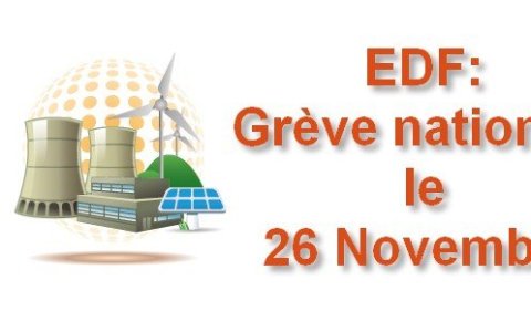 EDF : grève nationale du 26 Novembre 2020